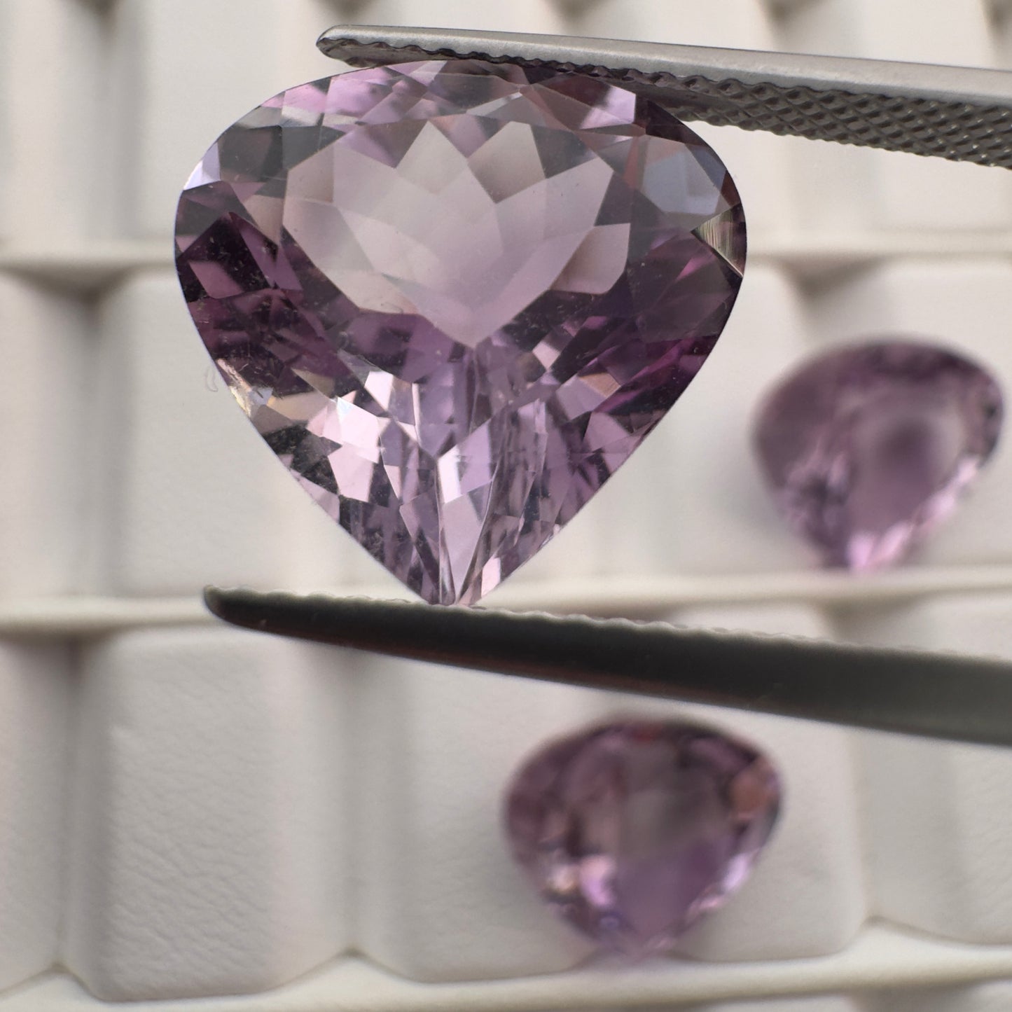 Sparkling and radiant Amethyst Trillion