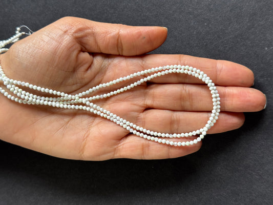 Fresh Charm ! Chrysoprase Micro Beads Round Fac. approx. 45.5cm