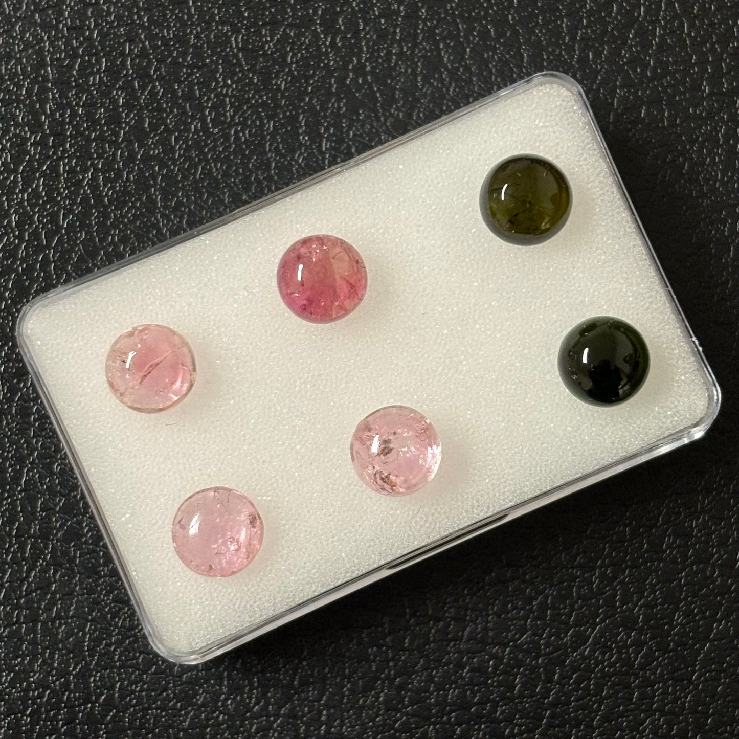 Tourmaline Round Cabochon With Inclusions Approx. 8mm 2.50 Cts.