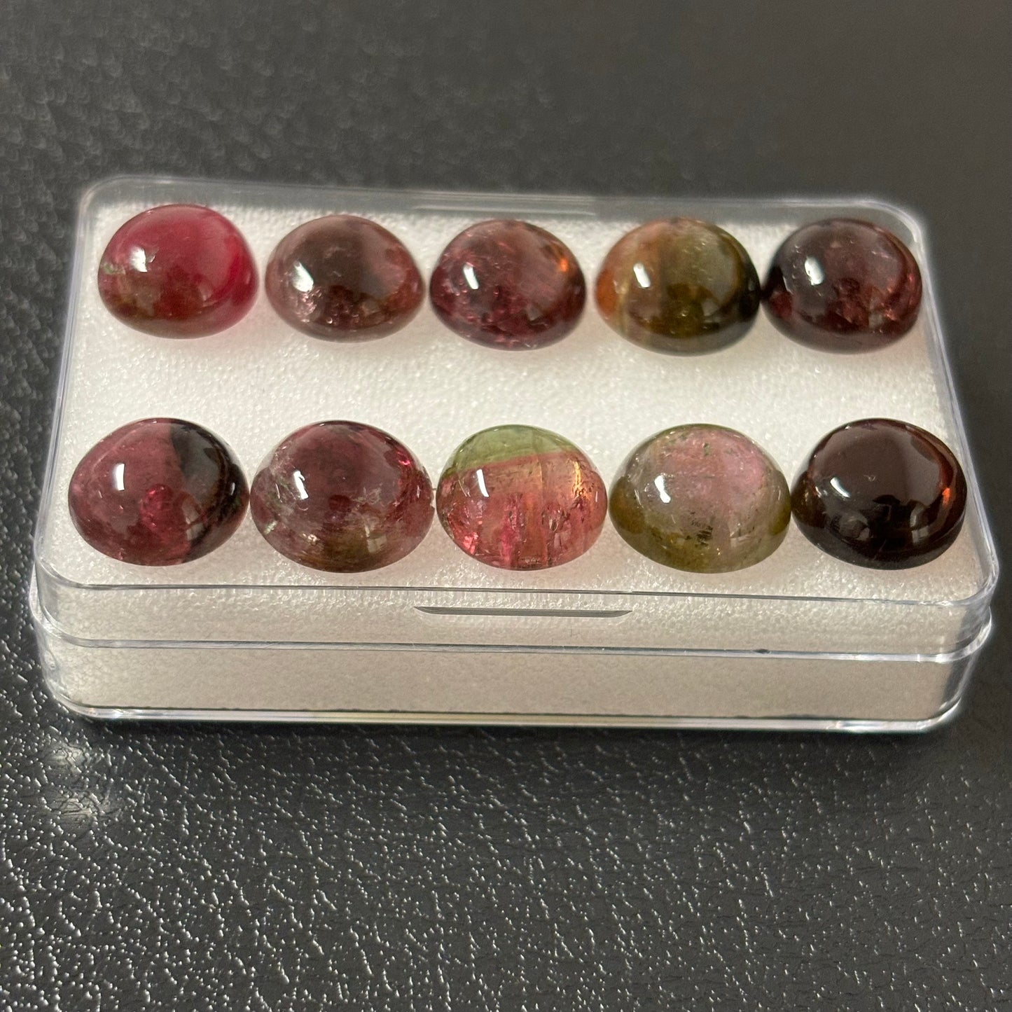 Tourmaline Round Cabochon With Inclusions Approx. 10.7mm 4.5 Cts.