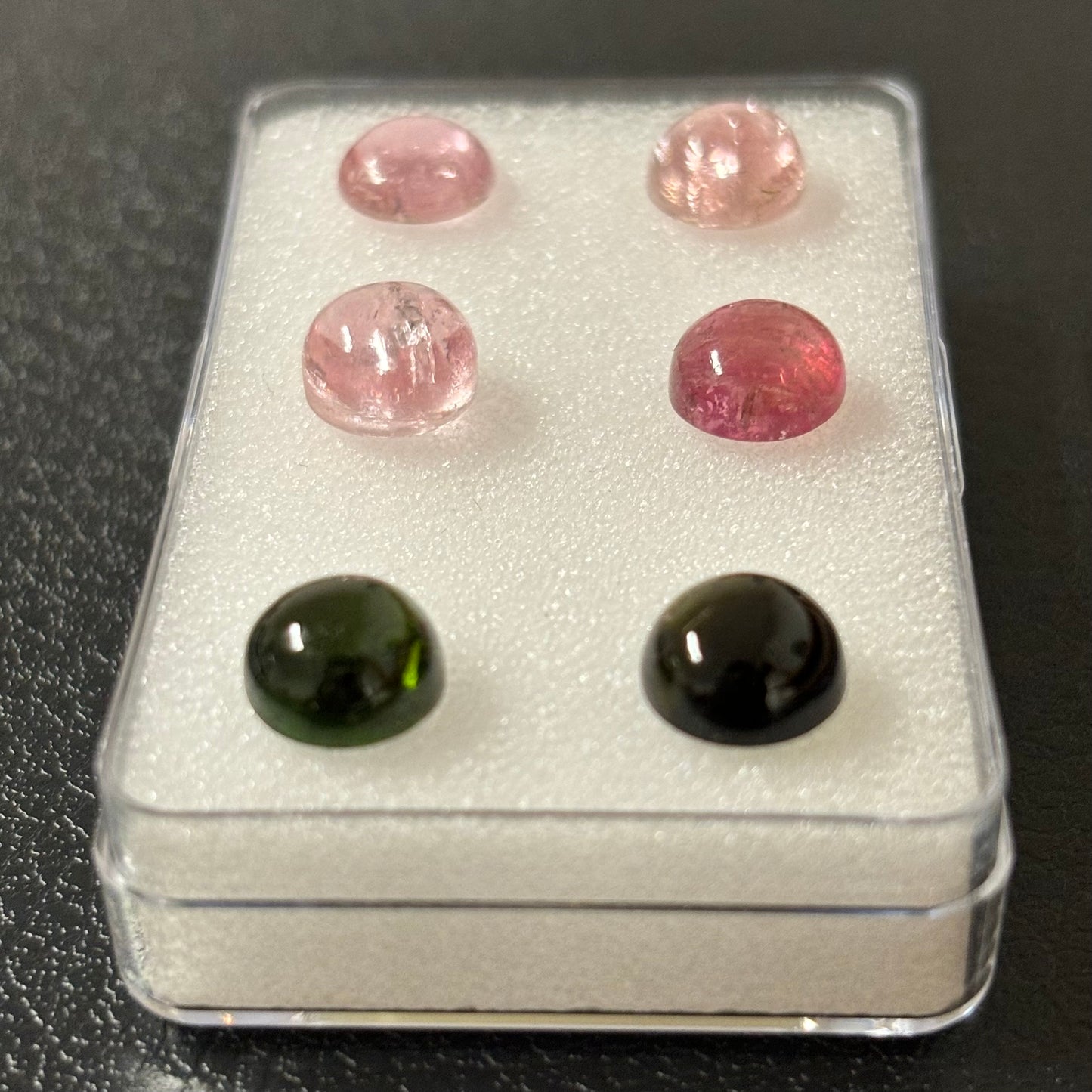 Tourmaline Round Cabochon With Inclusions Approx. 8mm 2.50 Cts.