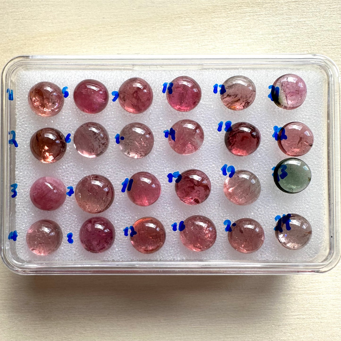 Tourmaline Round Cabochons 6-6.8mm ,Multichoice