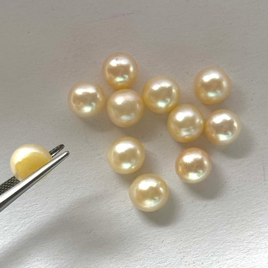 Creamy white Sweet Water Pearls 9mm-10mm Pack 2