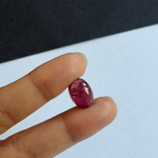 Exquisite Bright Pink Tourmaline Cabochon with Natural Inclusion 8.26cts