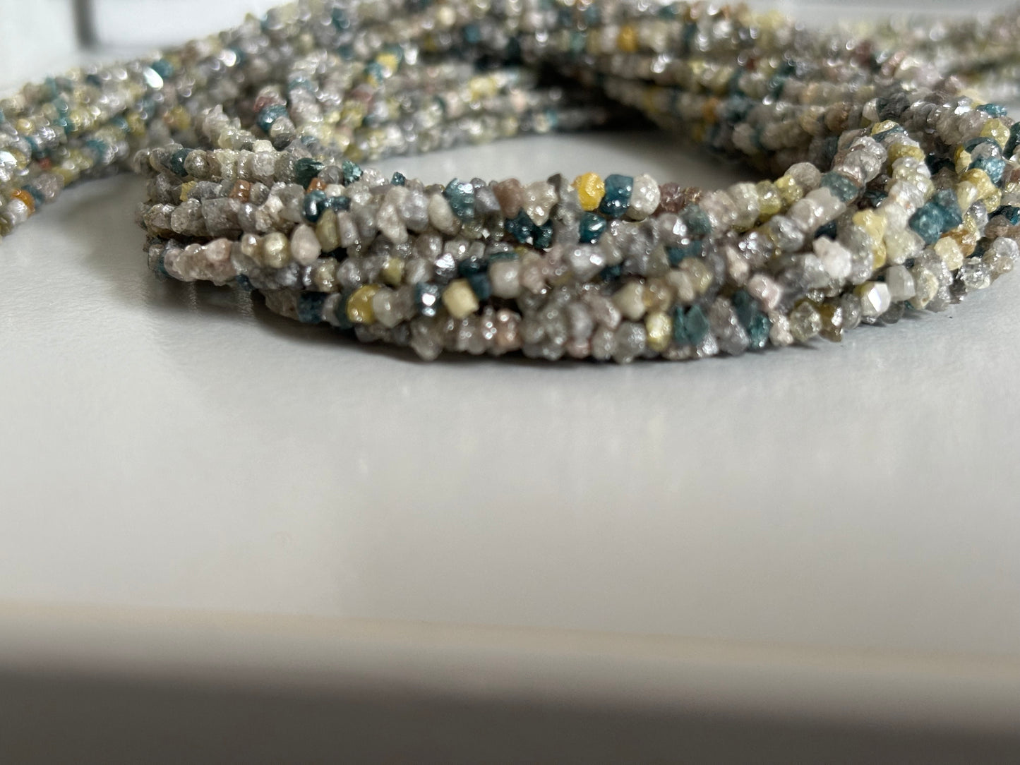Multi Color ROUGH DIAMOND Necklace With Clasp