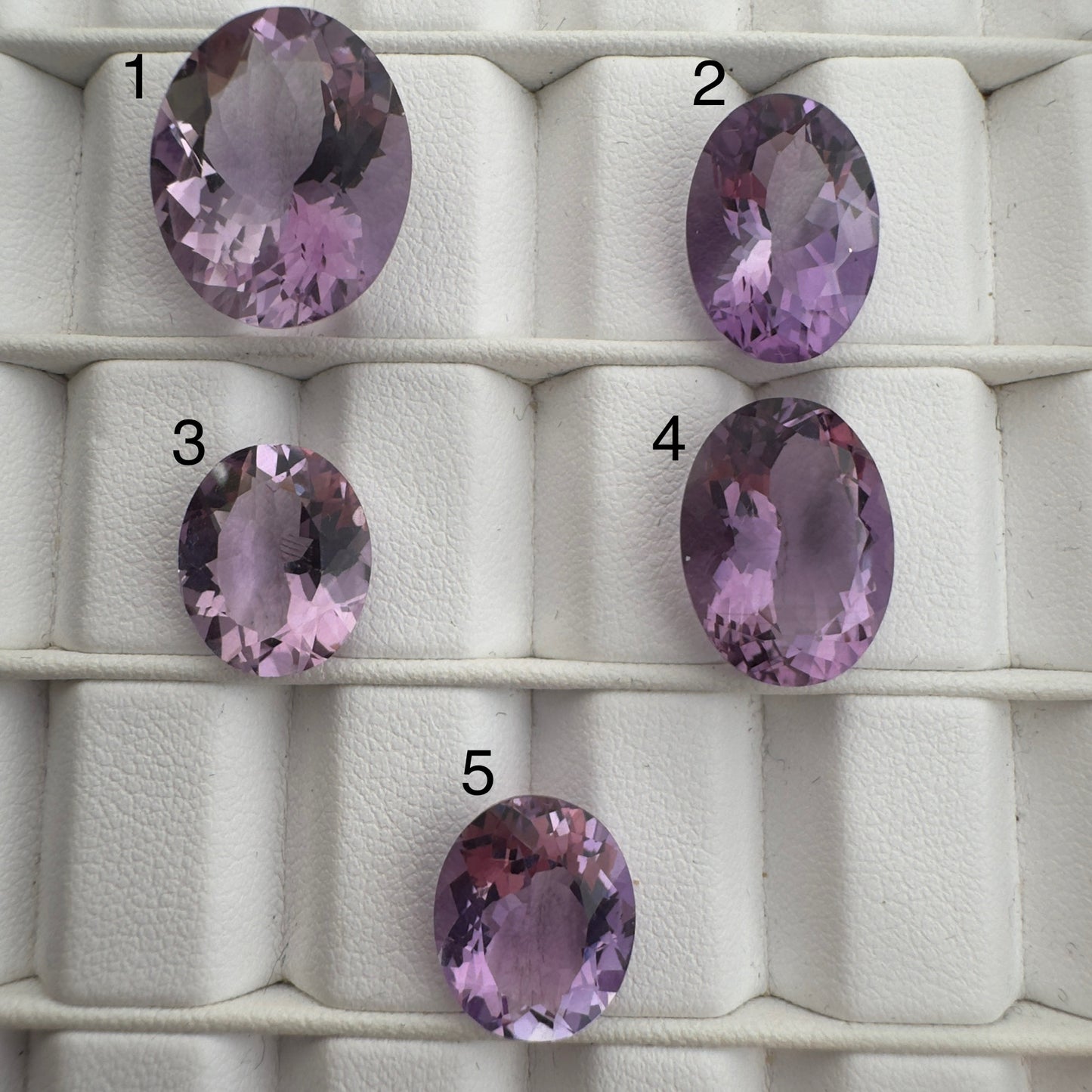 Amethyst Oval Faceted Purple Assorted