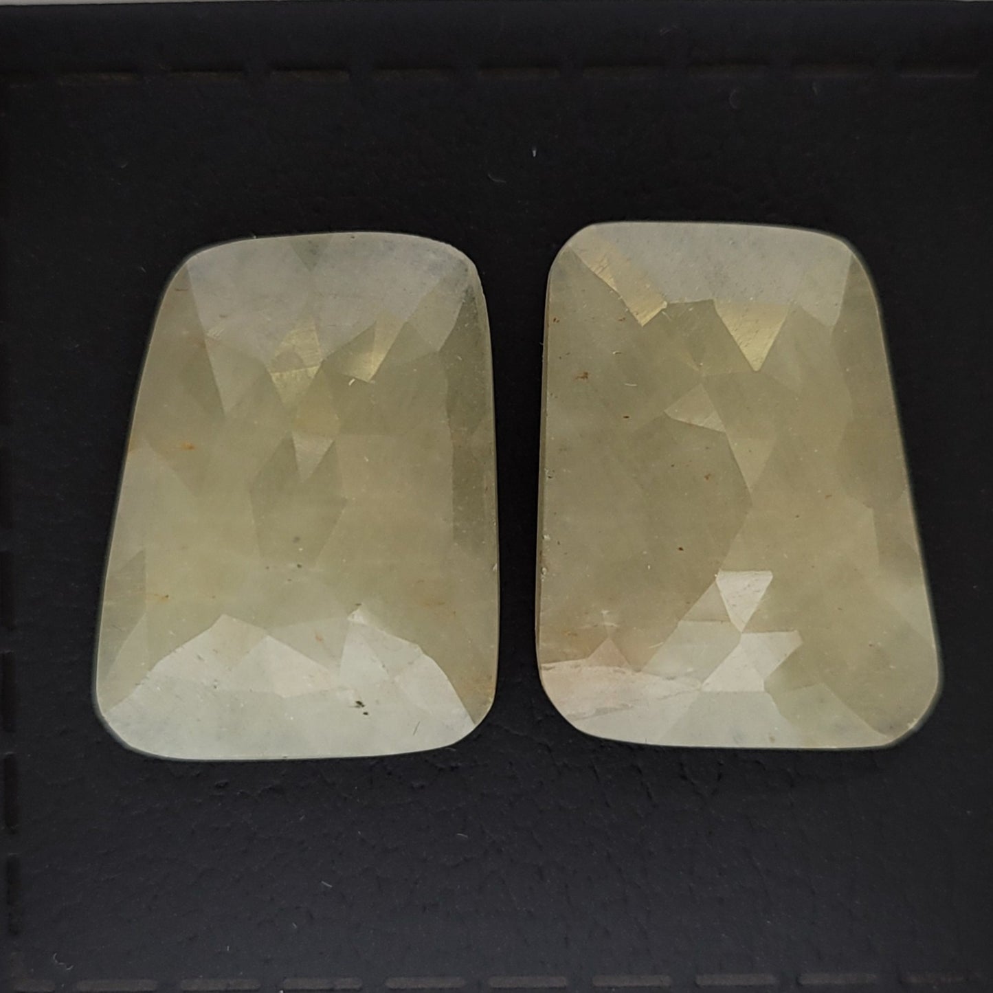 Sapphire Rose Cut Pair With Flat Back A Rare Find