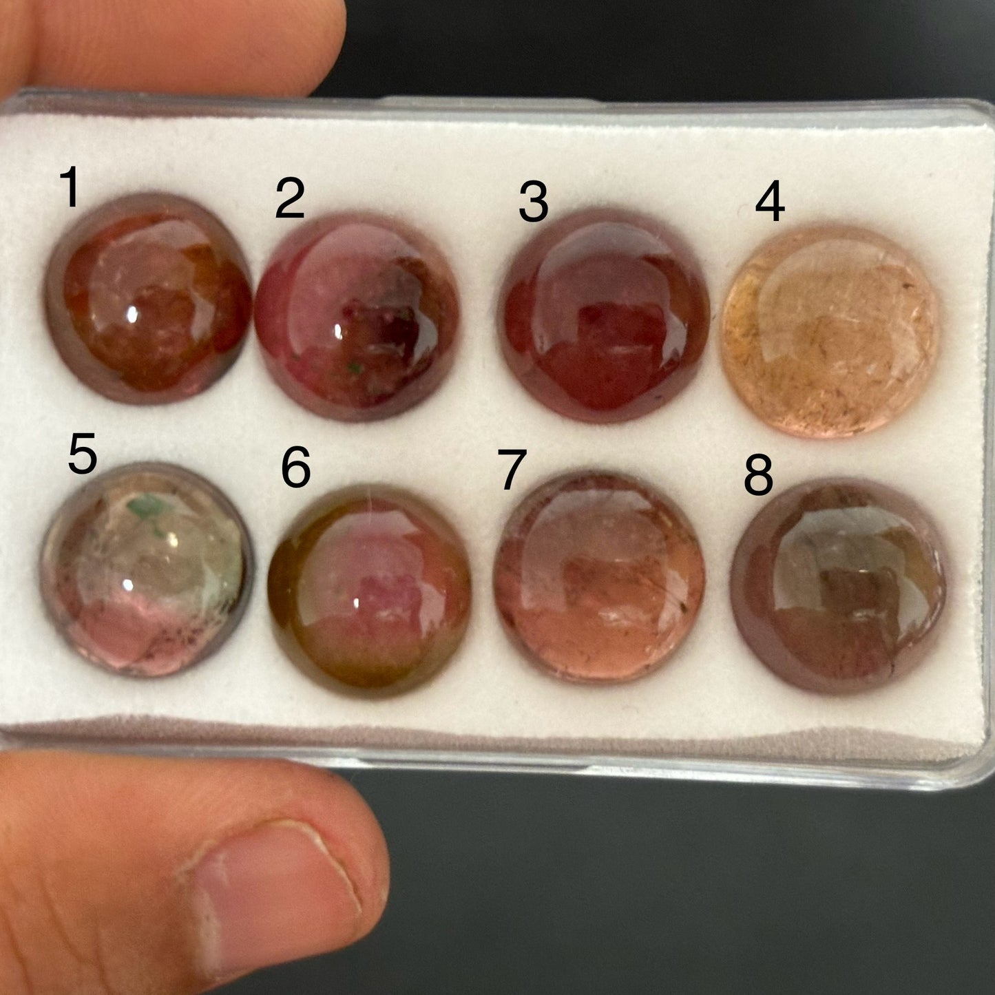 Tourmaline Round Cabochon With Inclusions Approx. 11 mm 6 Cts.