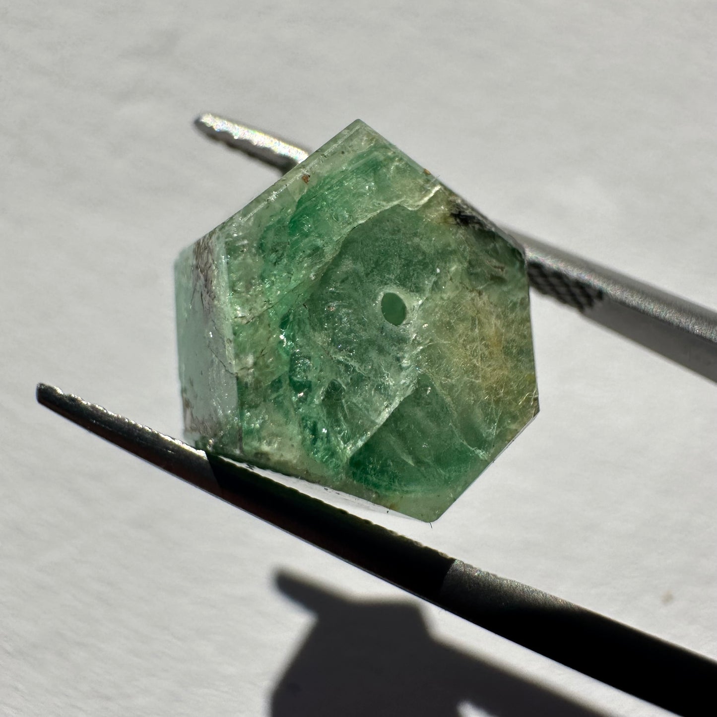 Energetische grüne Smaragd lose Perlen gebohrt