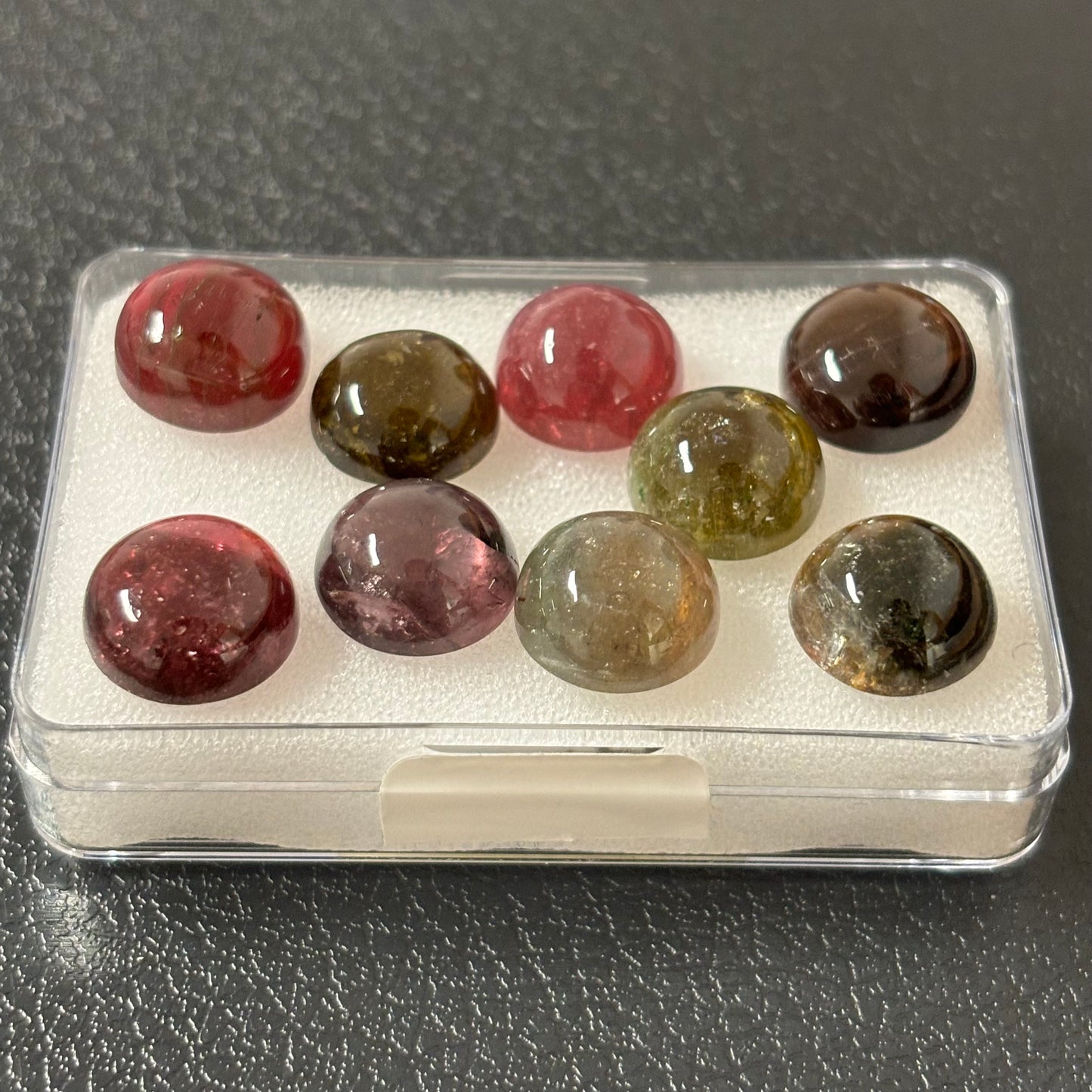 Tourmaline Round Cabochon With Inclusions Approx. 11-11.4mm 6,21 Cts.