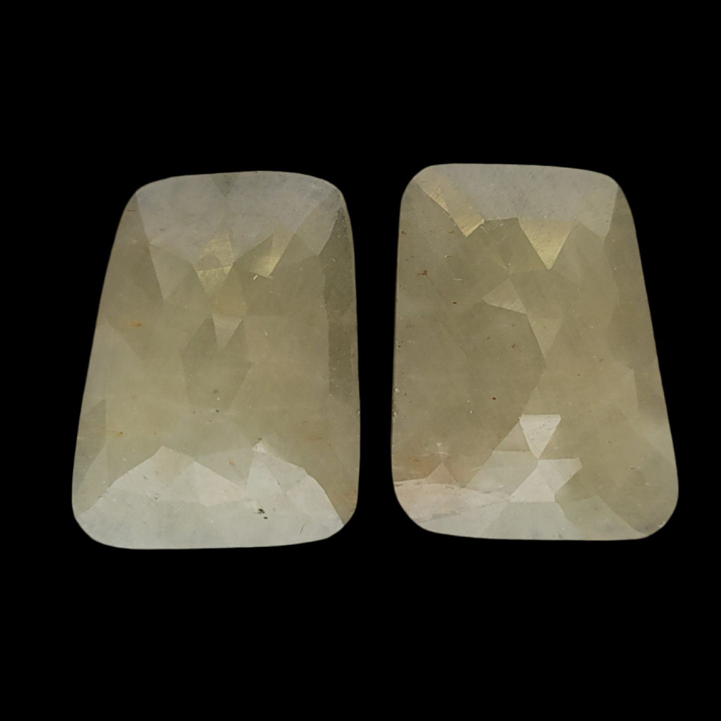 Sapphire Rose Cut Pair With Flat Back A Rare Find
