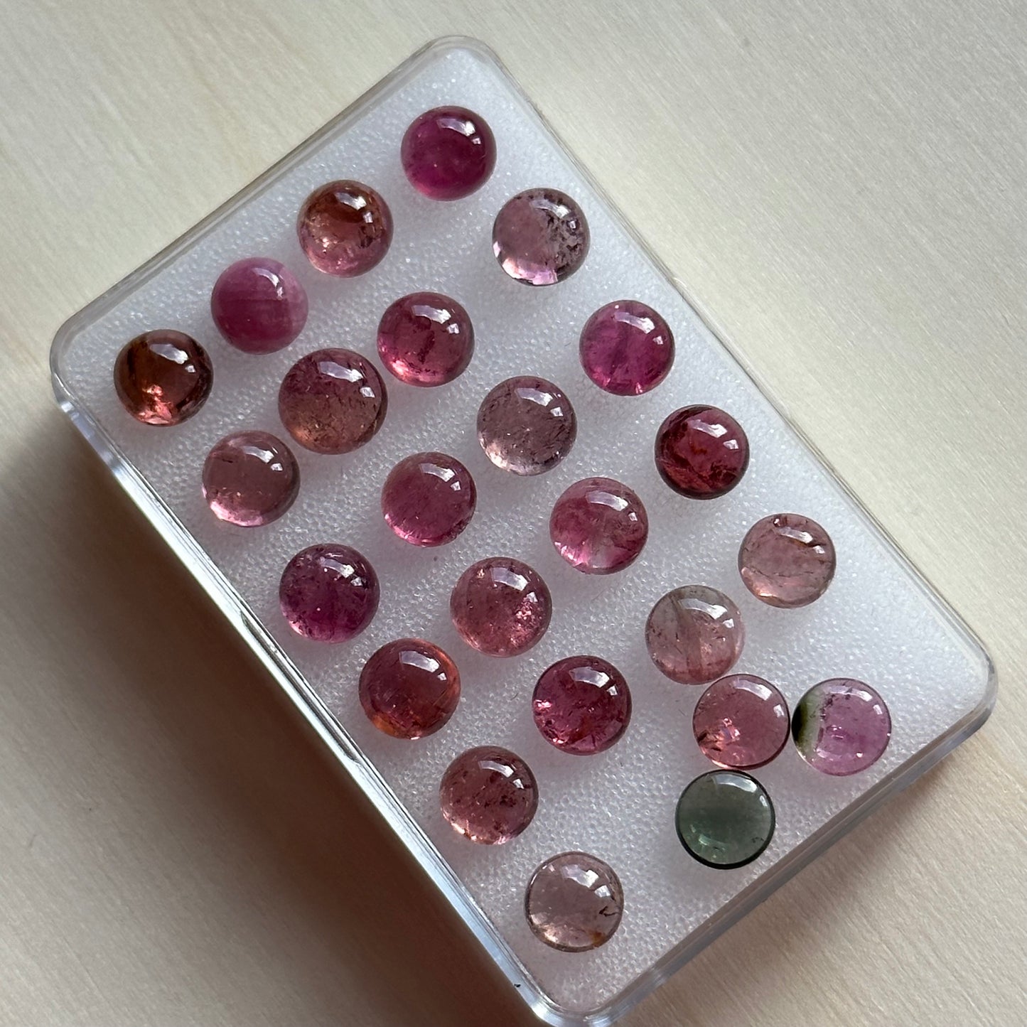 Tourmaline Round Cabochons 6-6.8mm ,Multichoice