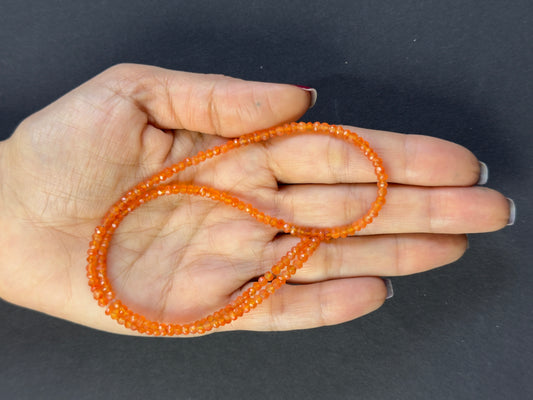 Warm and Juicy Orange Fire Opal Rondelle Beads Approx. 41cm