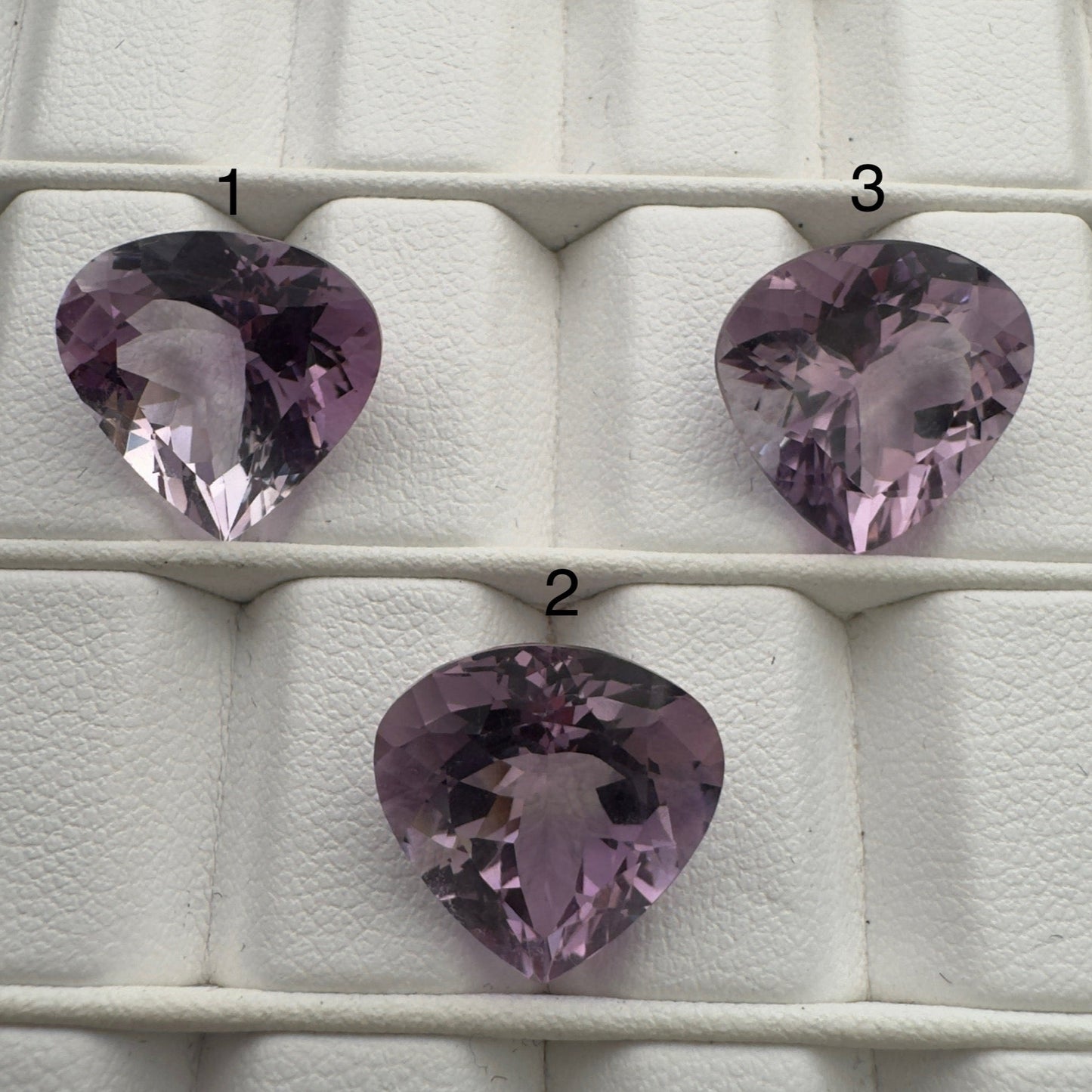 Amethyst Trillion Cut Faceted Variety of Weight and Size