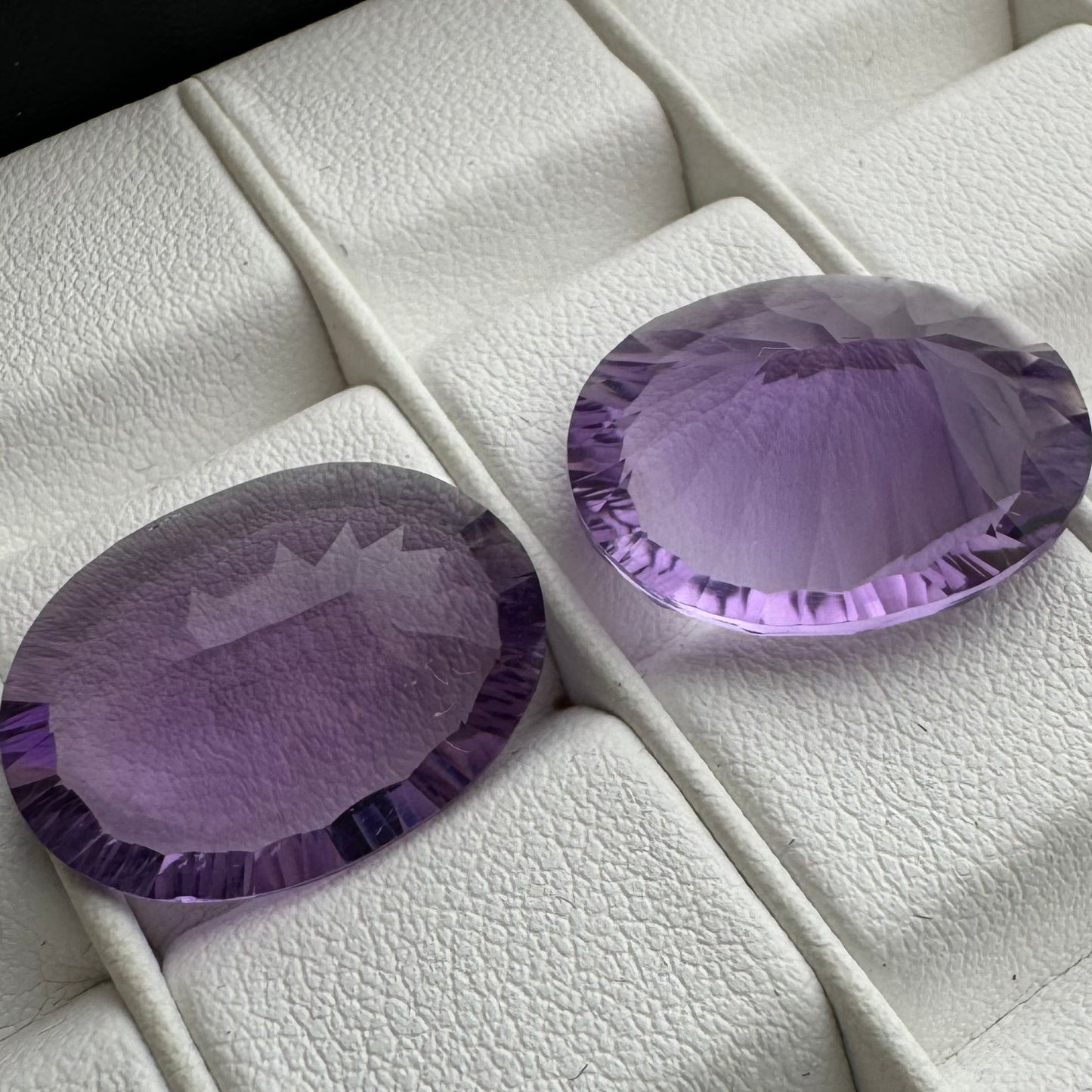 Amethyst Dark Purple Oval Cut Faceted