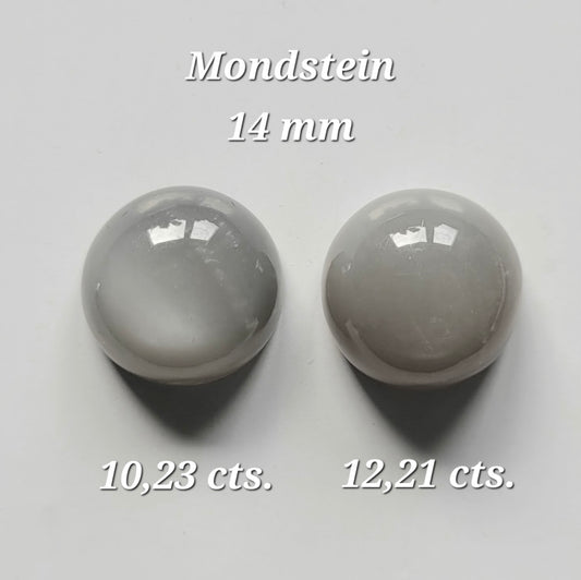 Grey Moonstone Cabochon Pair