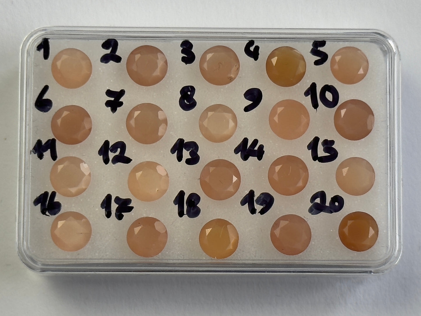 Orange Moonstone Faceted Round, 6mm