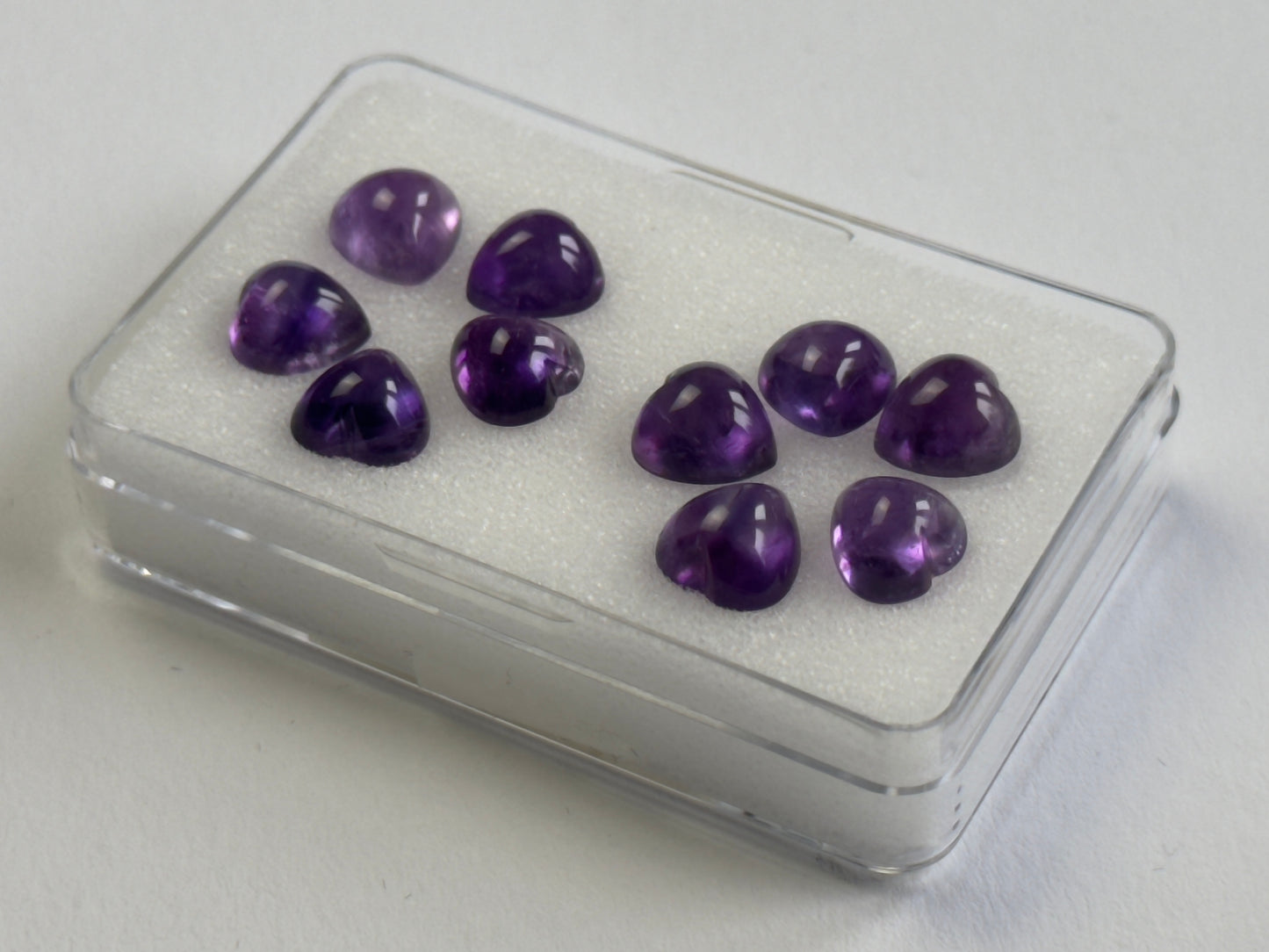 Purple Amethyst Cabochon heart