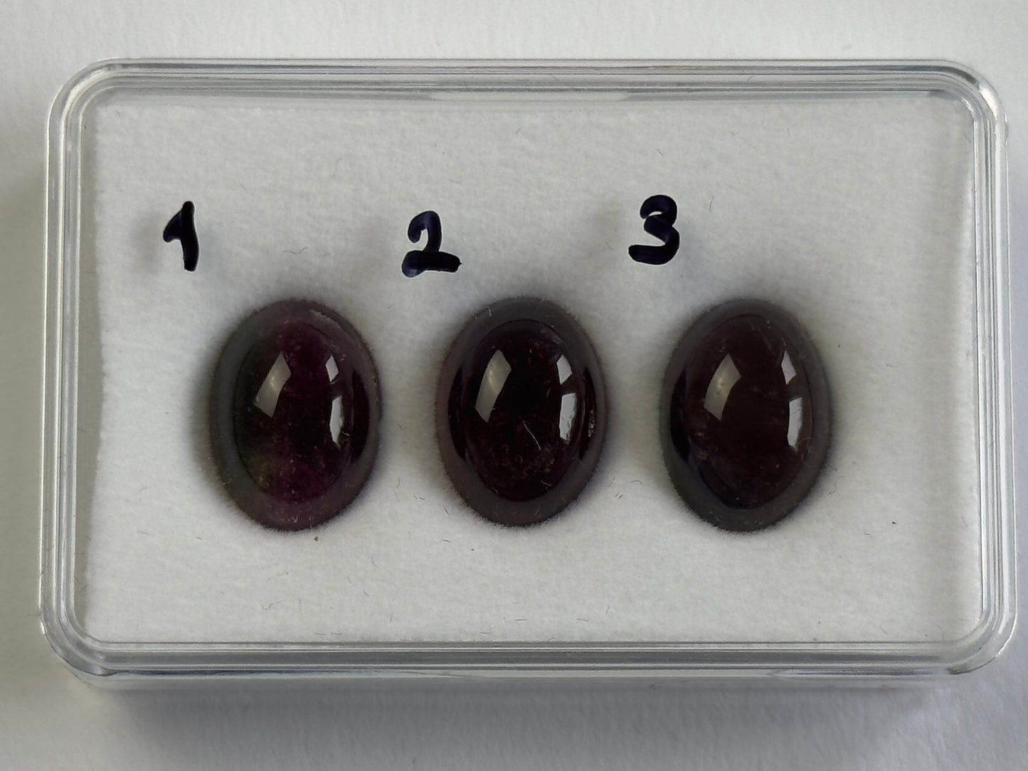 Dark Pink Tourmaline Cabochon Oval 14 x 10 mm
