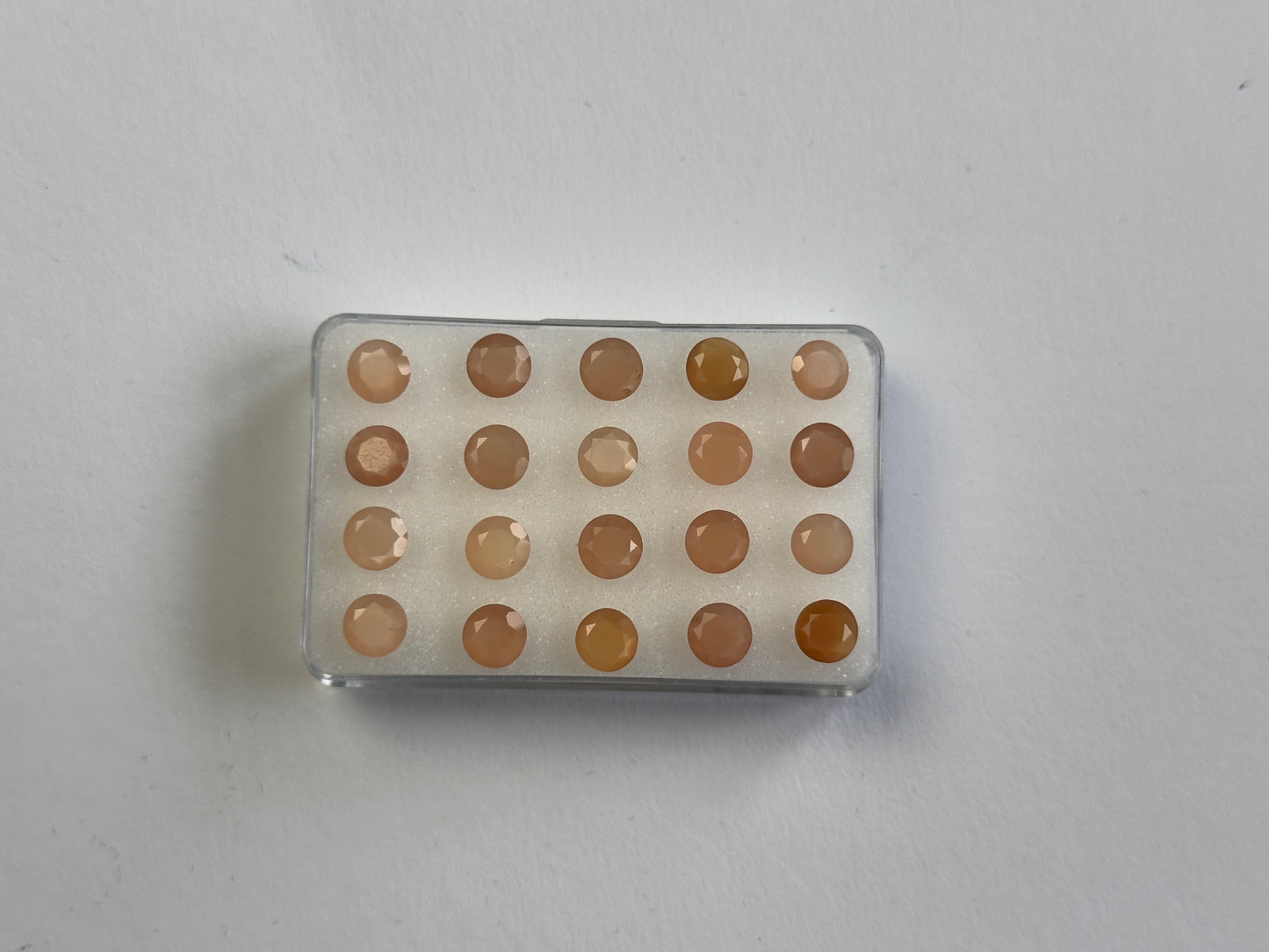 Orange Moonstone Faceted Round, 6mm