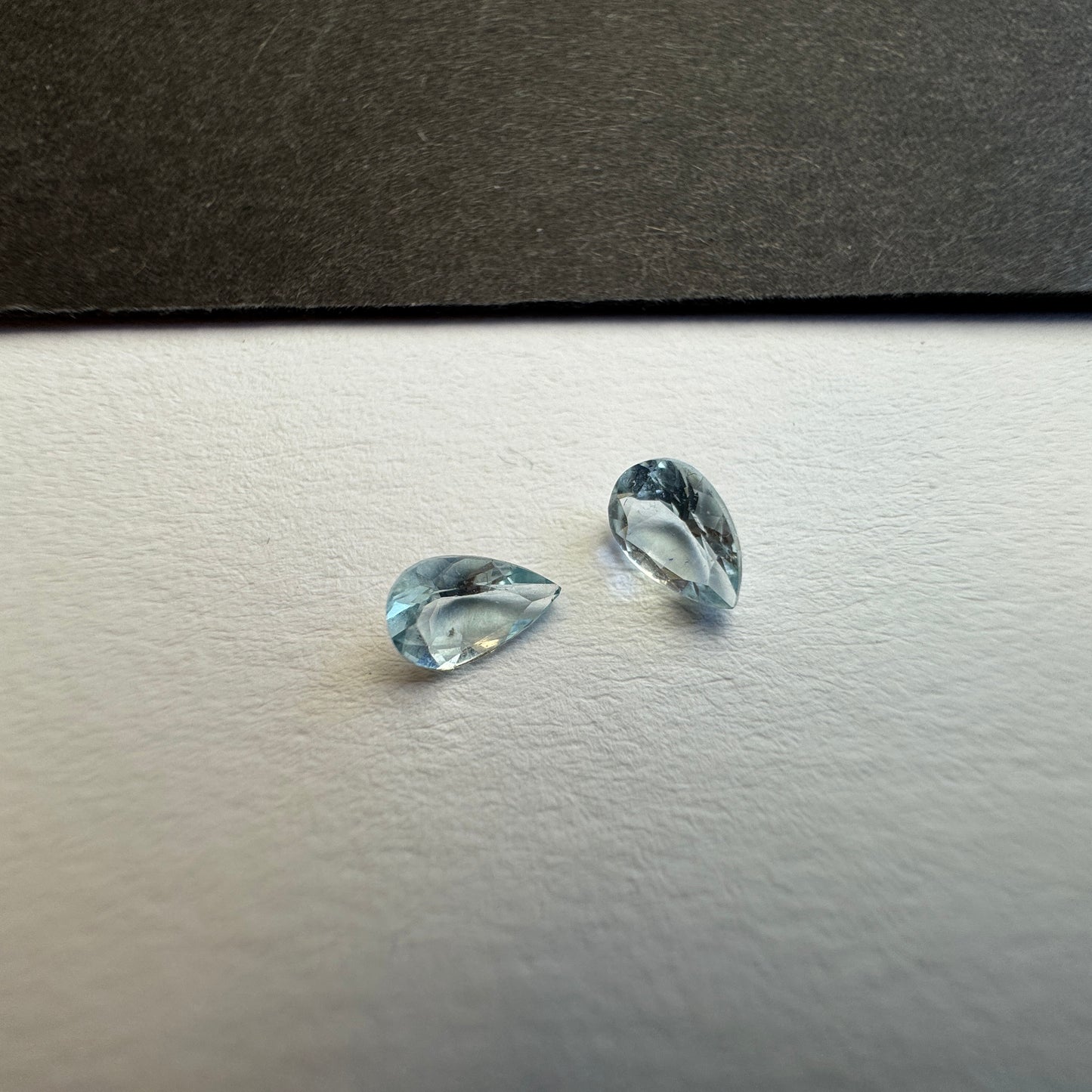 Drop shaped Aquamarine Pair 6.3x4mm