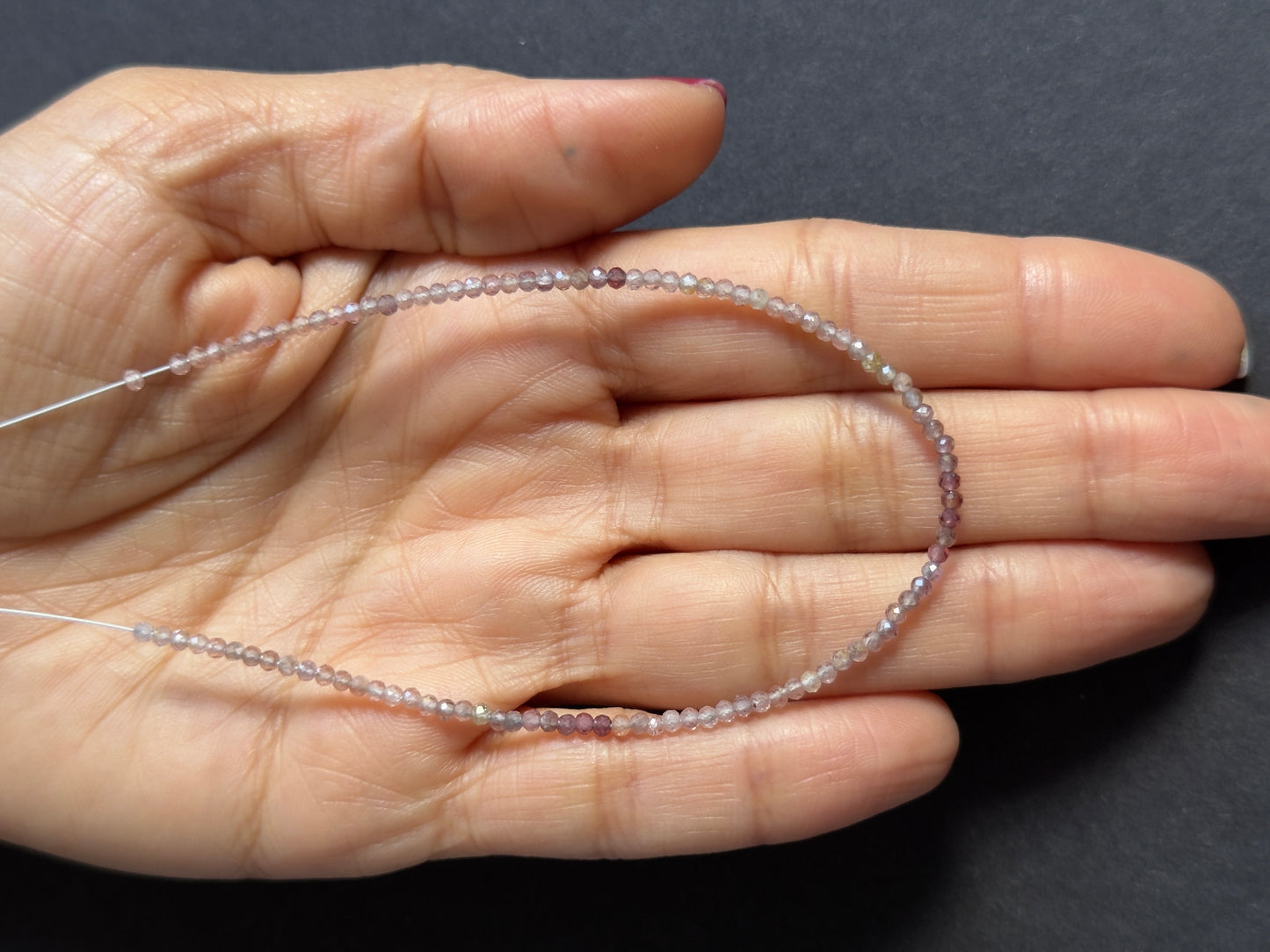 Tourmaline Round Beads! Beautiful Old Rose Tone Hues - 18cm