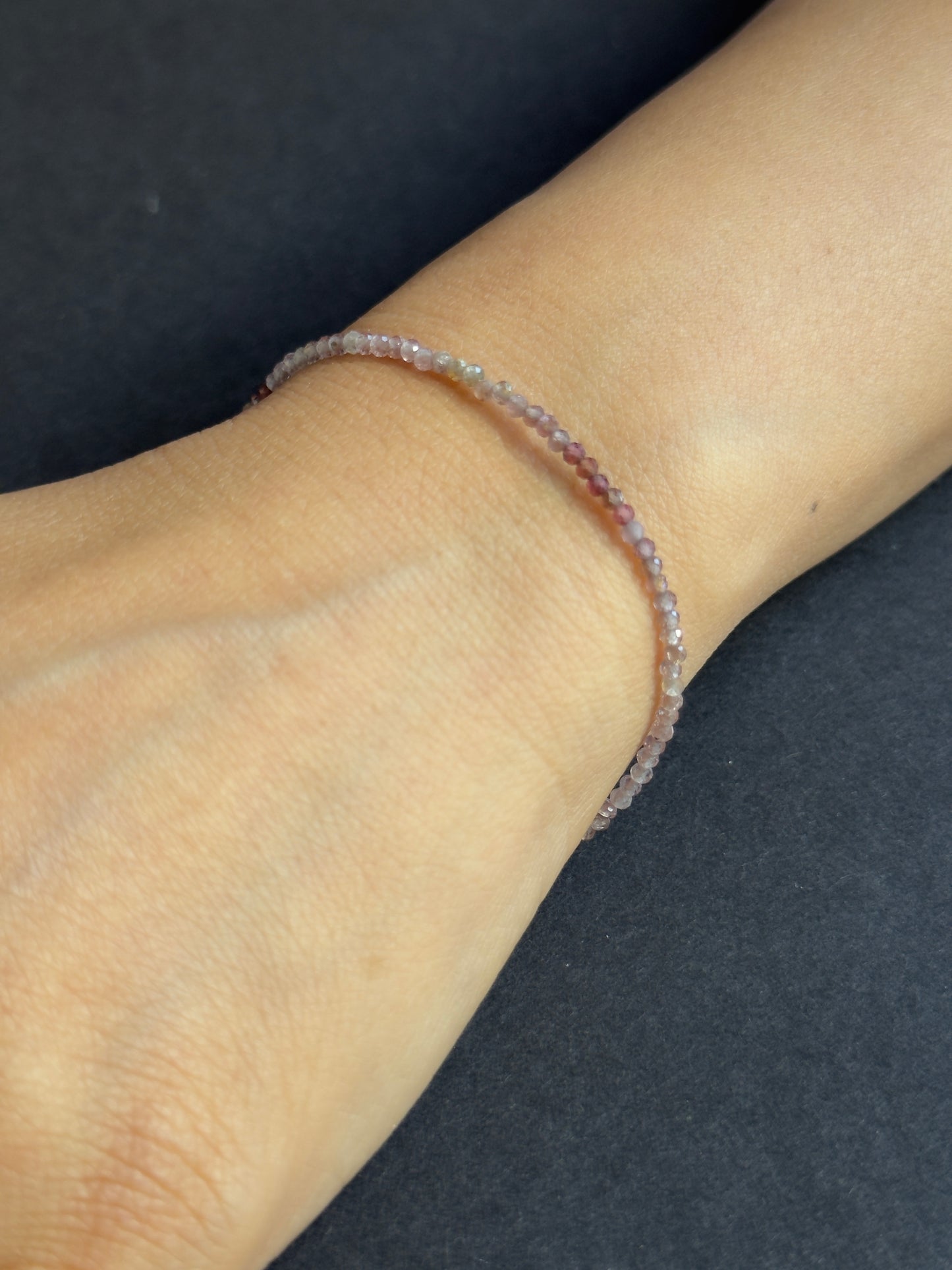 Tourmaline Round Beads! Beautiful Old Rose Tone Hues - 18cm