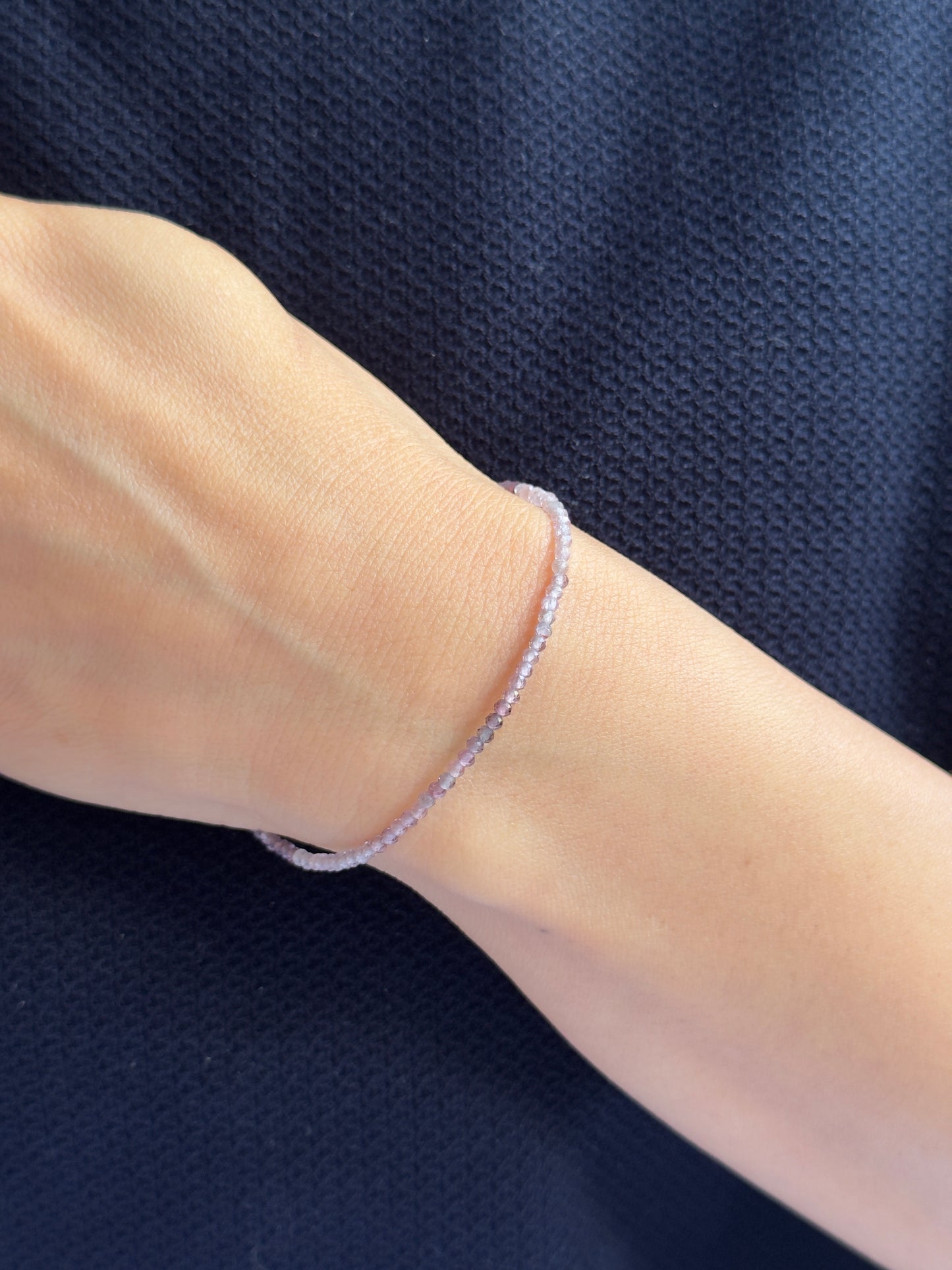 Hand-cut, fac. Round Spinel beads in Gentle Old Rosa Shades