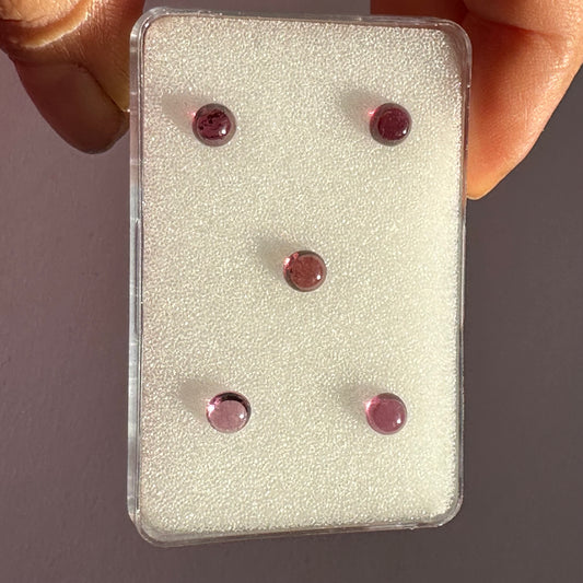 Ruby Round Cabochon 4.5mm With Inclusions