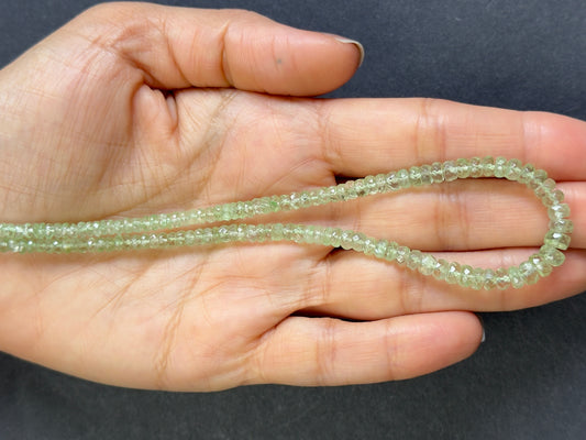 Natural Fresh , Green Rondelle Beads Peridot -71,66cts
