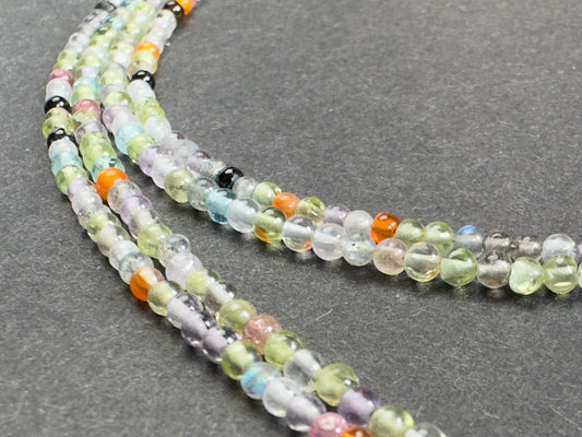 Eye-Catching Mix of Multi-Coloured, Faceted Rondelle Reads