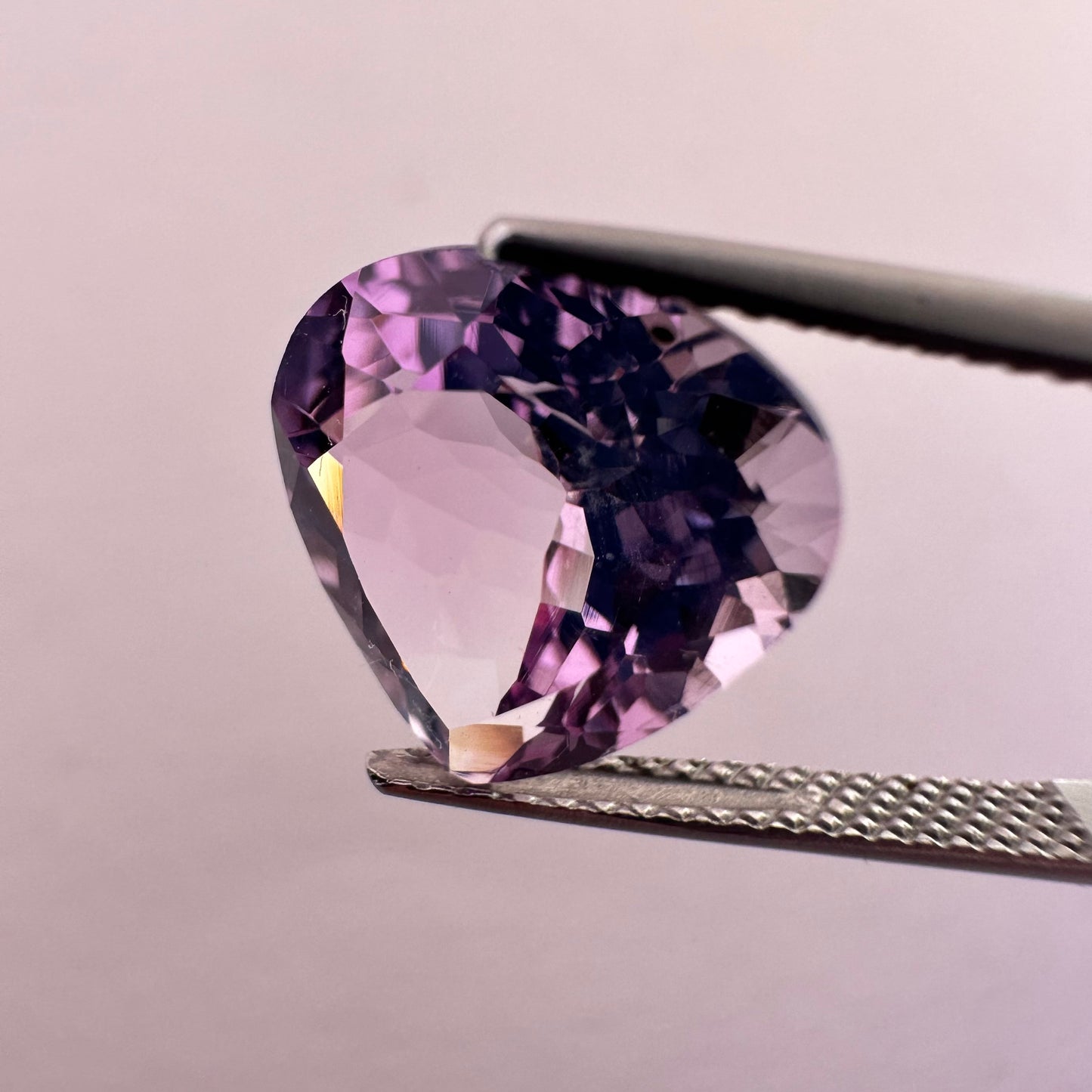 Beautiful Drop Shaped Amethyst in Bright Sparkling Purple