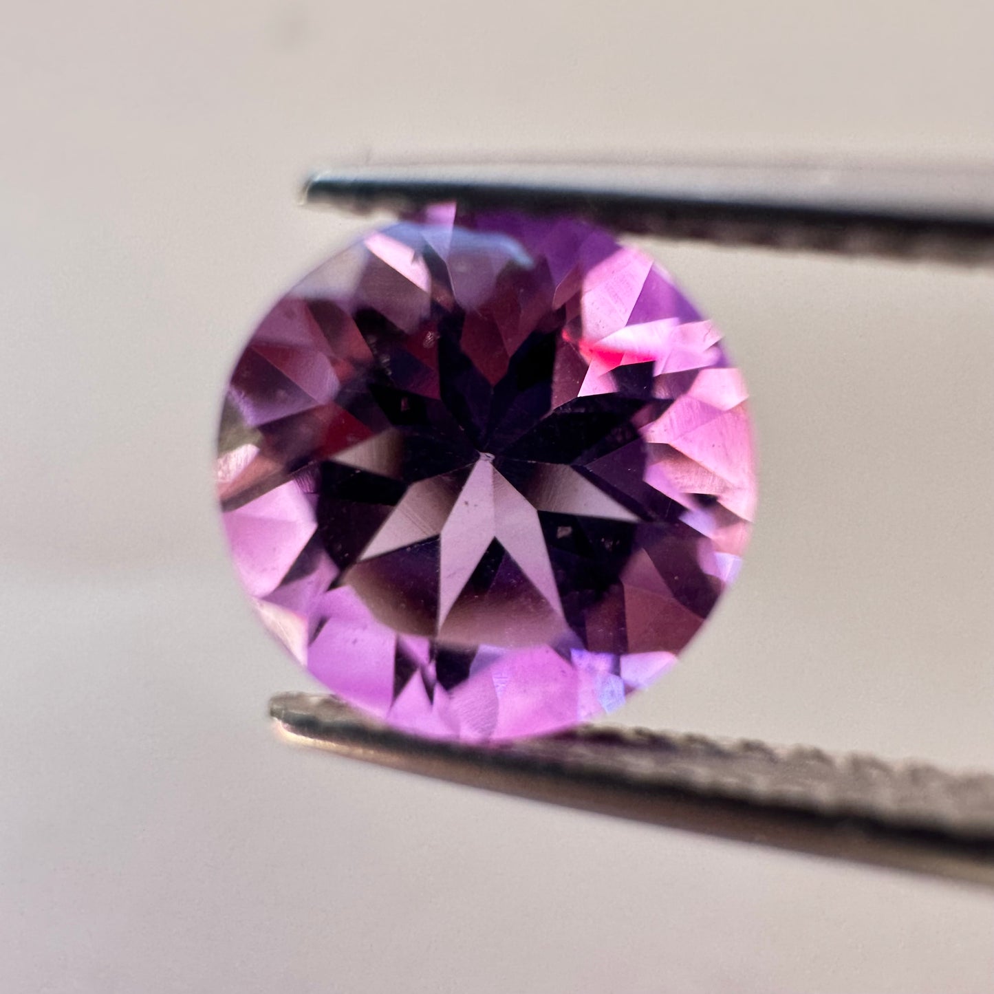 Vibrant Amethyst Round Intense Purple