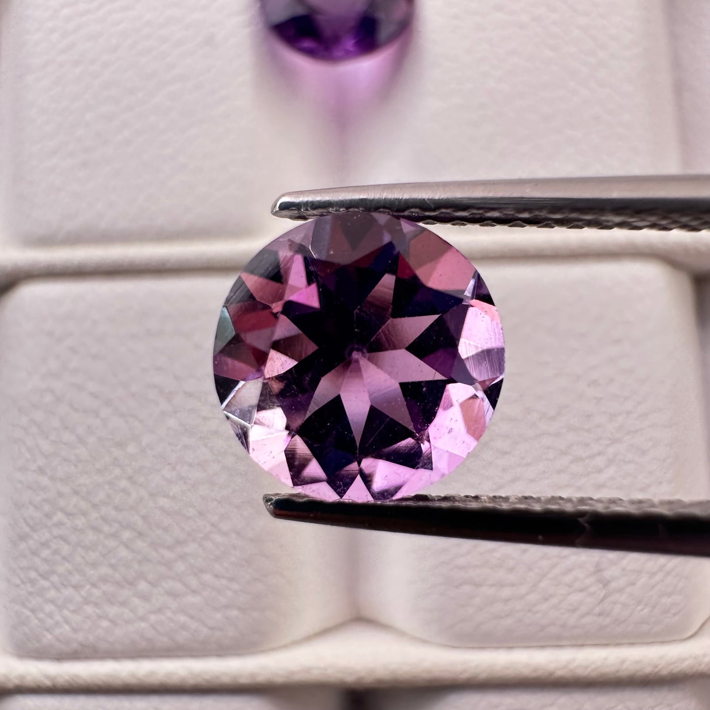 Vibrant Amethyst Round Intense Purple