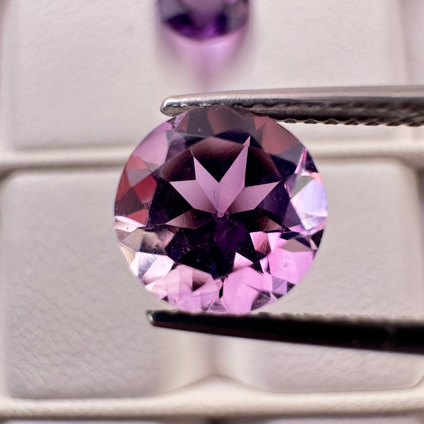 Vibrant Amethyst Round Intense Purple