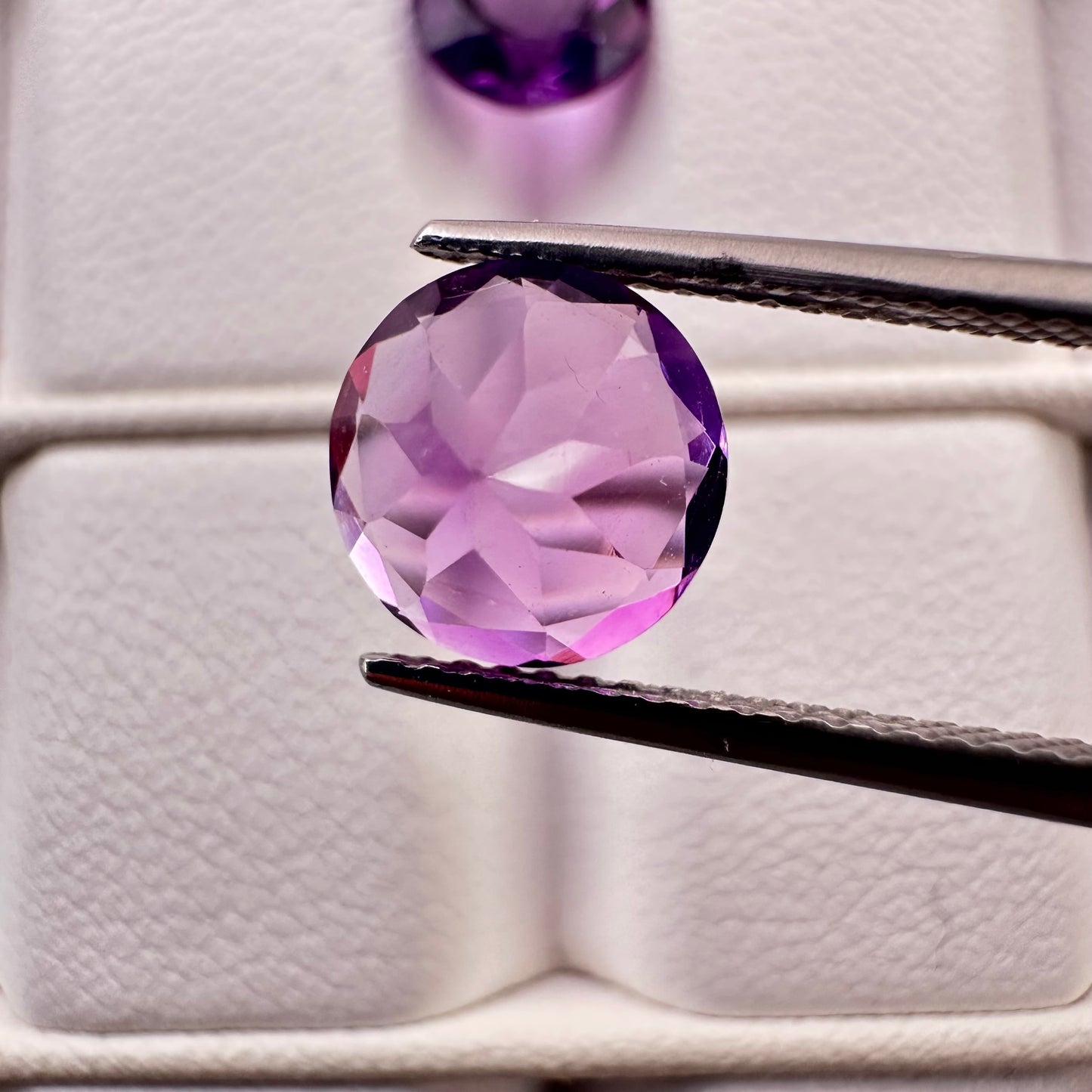 Vibrant Amethyst Round Intense Purple