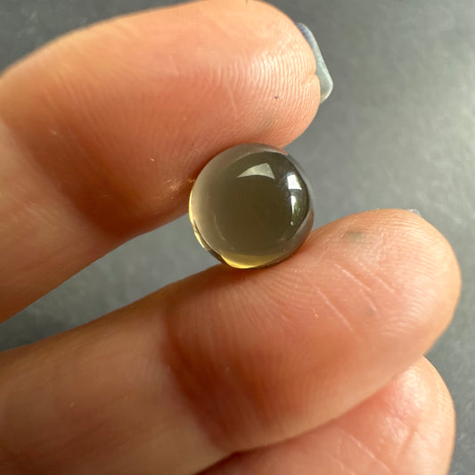 Polished to Perfection ! Smokey Quartz Round Cabochon - 10mm