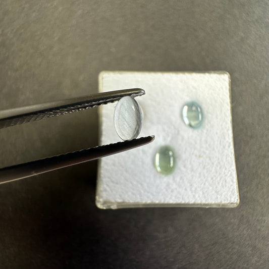 Timeless Oval Cut ! Aquamarine in Light Blue Hues Cabochons 1 cts