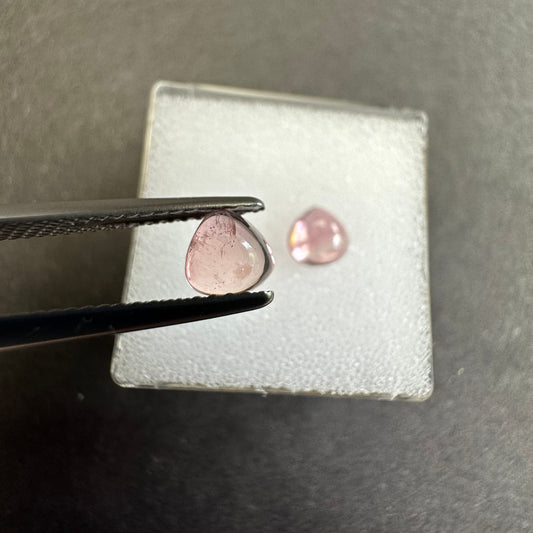 Natural smoothly Polished Tourmaline Drop Pair 5mm