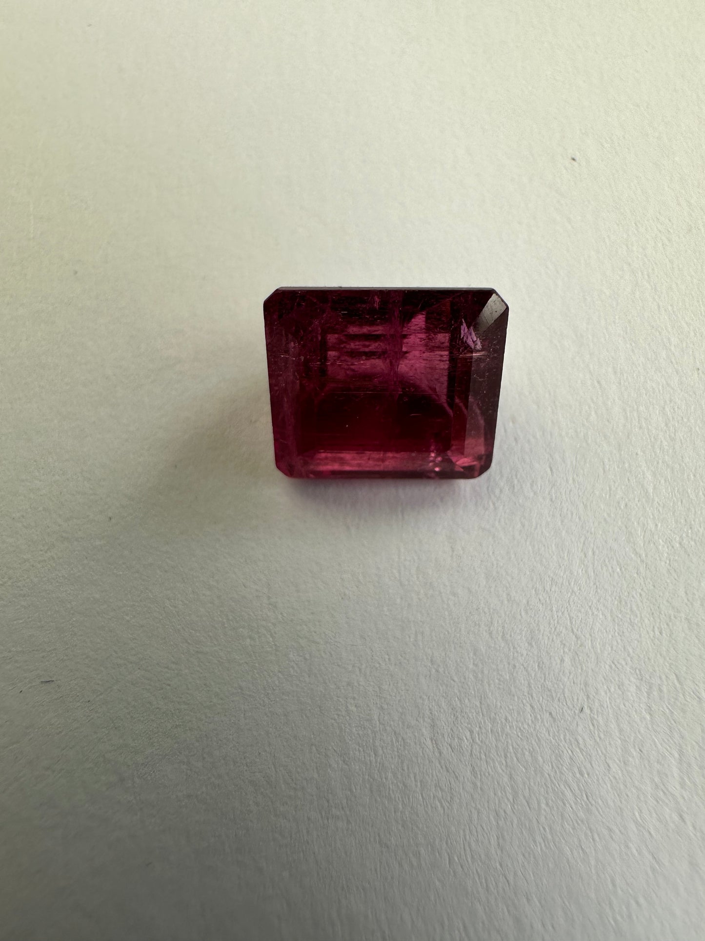 Pink Tourmaline, rectangular step cut, 4.61cts, 9.3x8.4x6.7mm