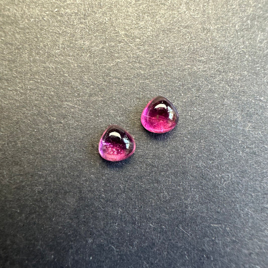 Bright Pink Brilliance ! Tourmaline Pair , Tear shaped 5mm