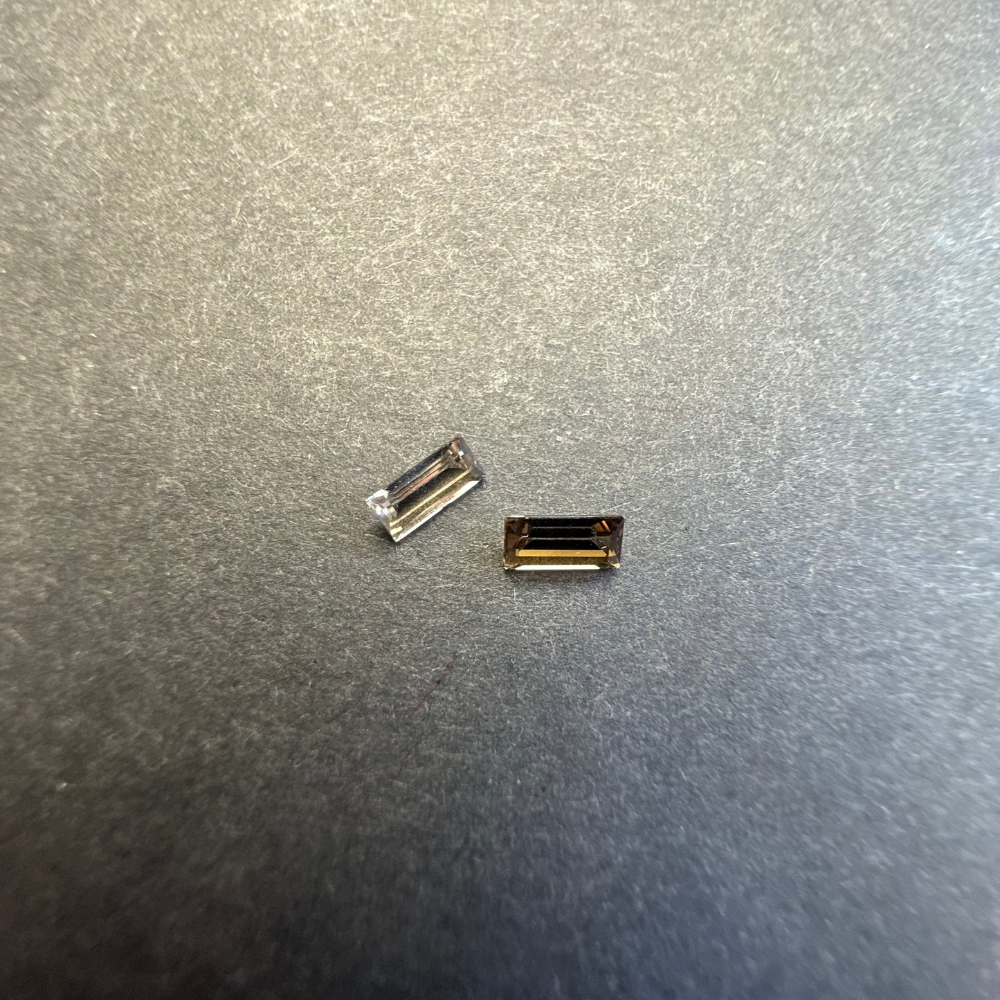 Smokey Quarz Pair, approx 6.0x2.8mm and 6.0x3.0