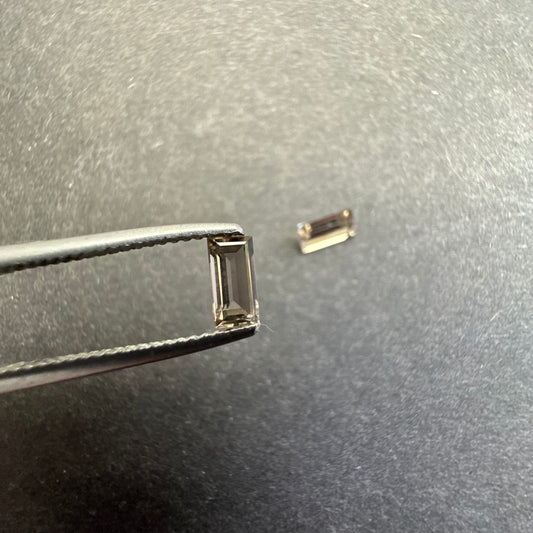 Smokey Quartz Pair, approx. 5.9x3.0mm, 0.65cts