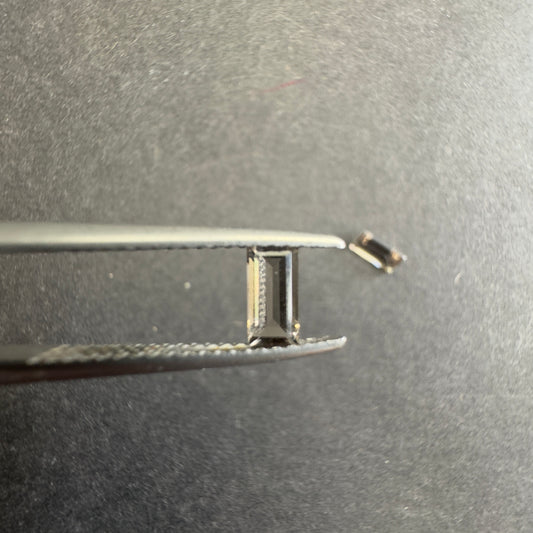 Smokey Quartz Pair, Emerald Cut, both approx. 5.9x3.0mm, 0.70cts