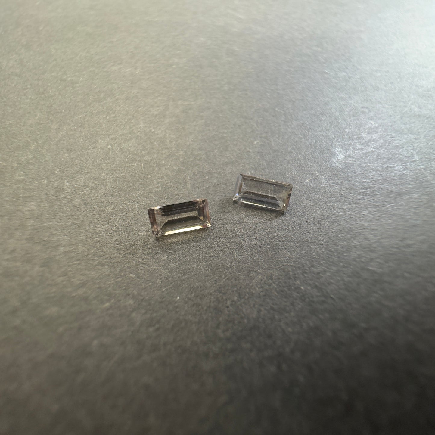 Smokey Quartz Pair, approx. 5.9x3.0mm & 6.0x3.0mm, Emerald cut, 0.50cts