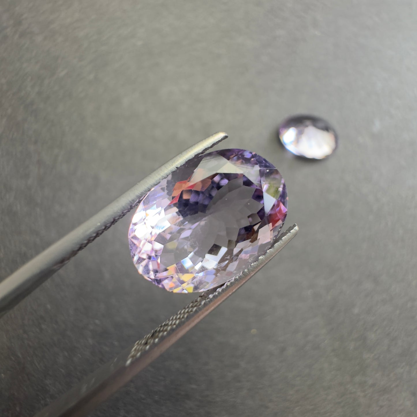 Lila Amethyst Oval Facettiert