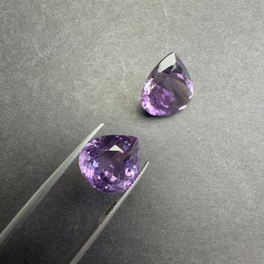 Sparkling and Vivid Purple Amethyst Drop