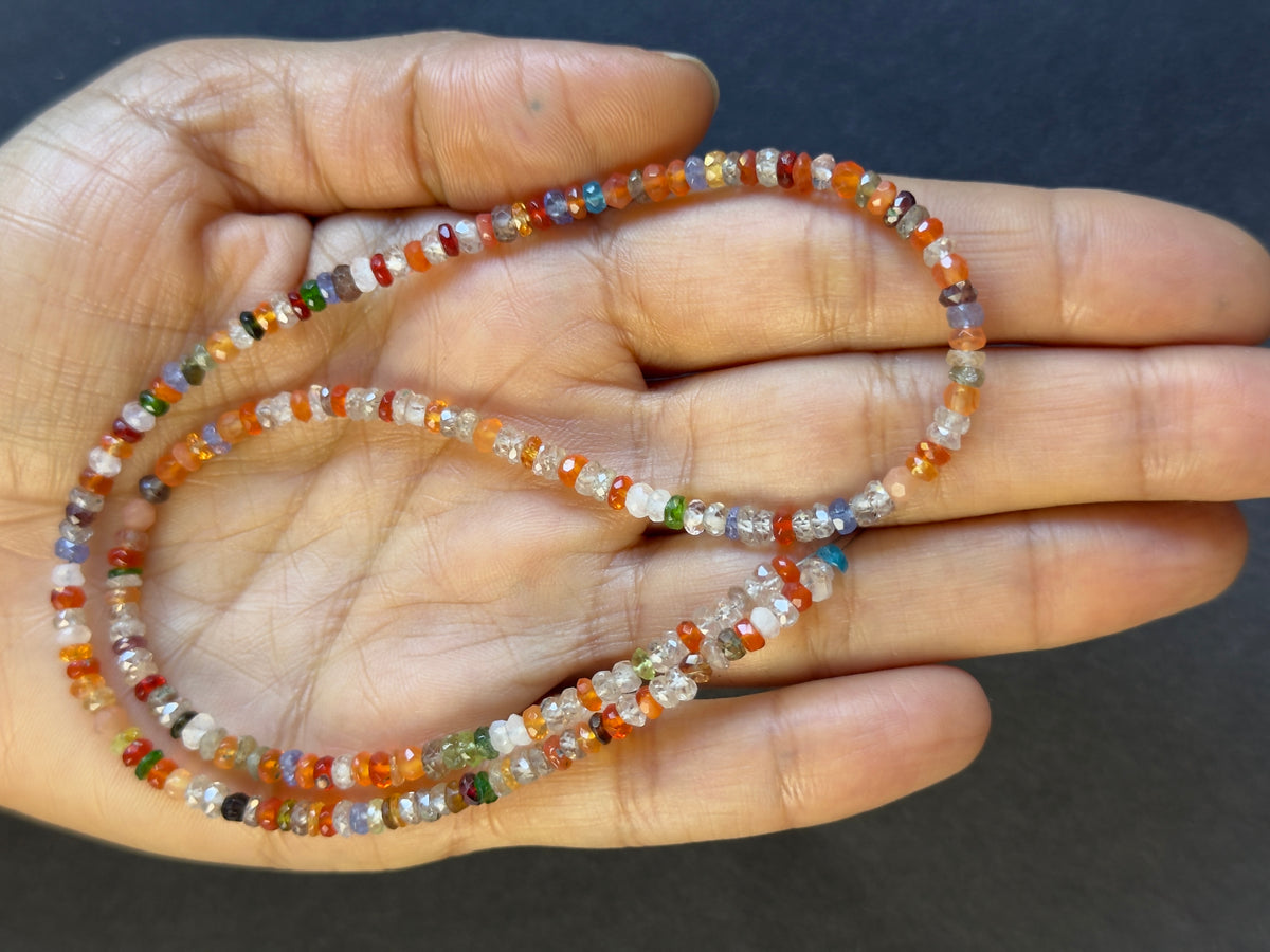 Verspielte mehrfarbige Perlen, facettierte Rondell, 51,08 ct