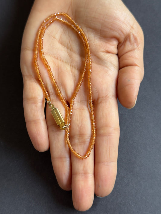 Warm sunny Orange Spessartine Fac. Rondelle Beads. 25,73cts