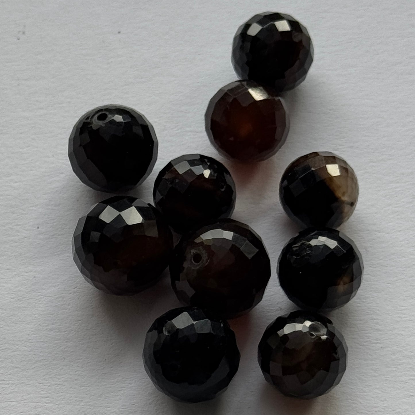 Agate Loose Beads Faceted Drilled 10 per Bag